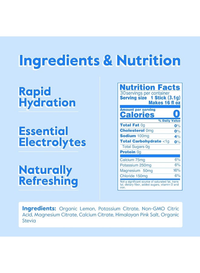 Nectar Hydration Packets - Electrolytes Powder Packets - No Sugar or Calories - Organic Fruit Liquid Daily IV Hydrate Packets for Dehydration Relief and Rapid Rehydration (Lemon 30 Pack) - Image 5
